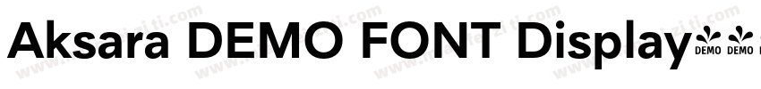 Aksara DEMO FONT Display字体转换